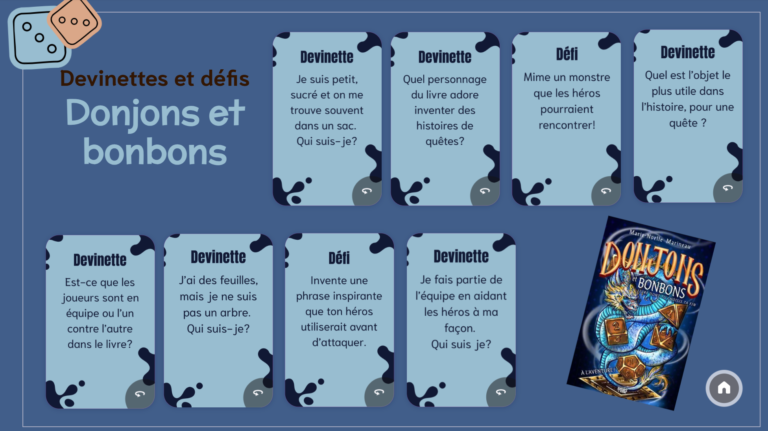 Devinettes et défis de Donjons et bonbons 1